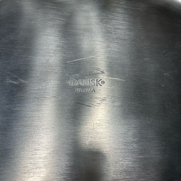 Dansk Rivet Aluminum Hollowware Serving Tray Marked: PT/MA - Picture 5 of 9